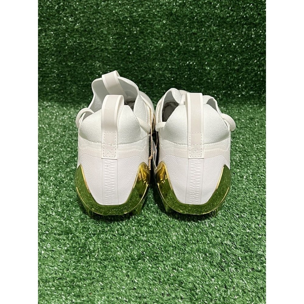 Adidas ADIZERO Primeknit Men's Football Cleats White Metallic Gold Sizes 8-13 - Picture 7 of 9